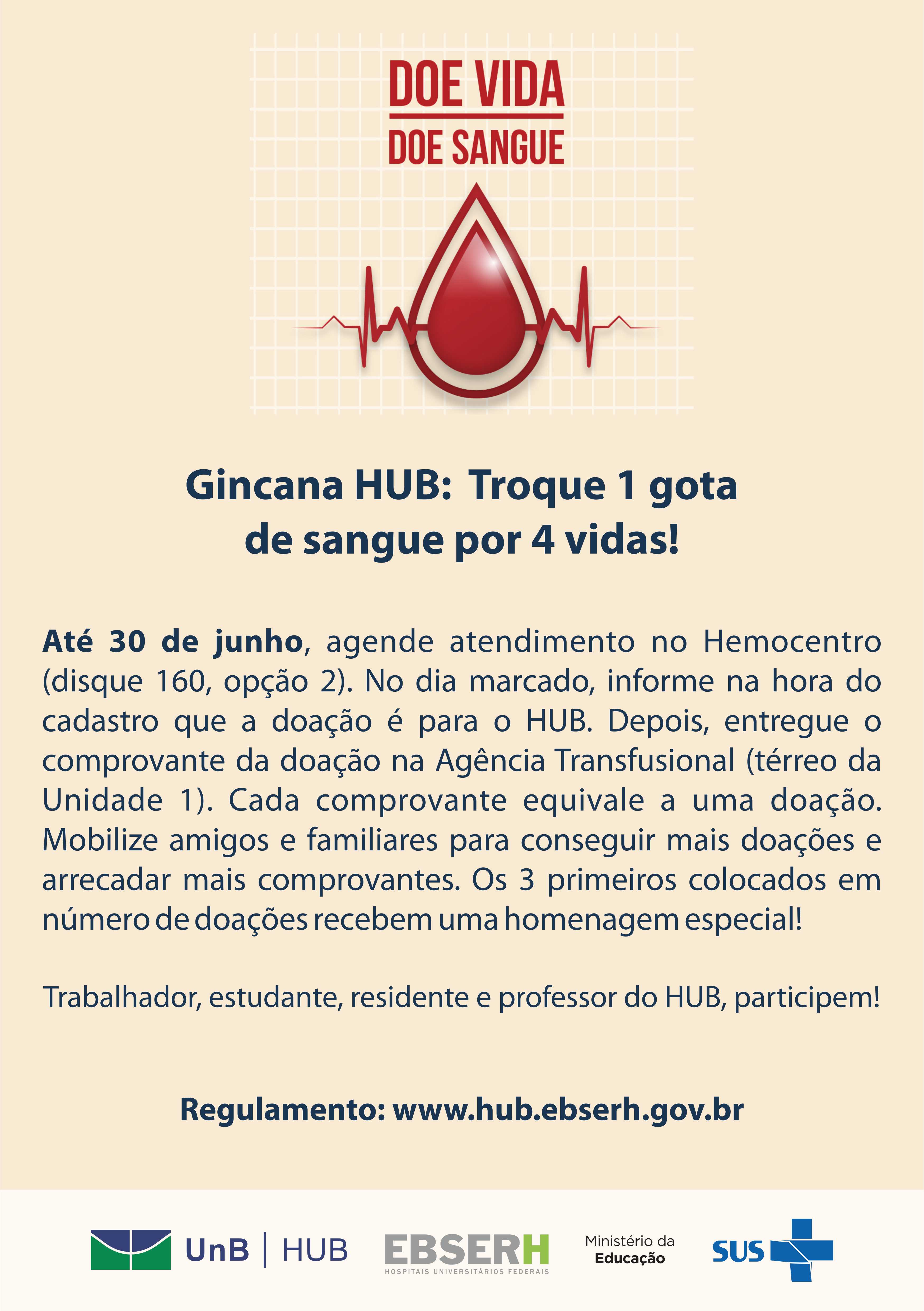 Gincana HUB de doação de sangue