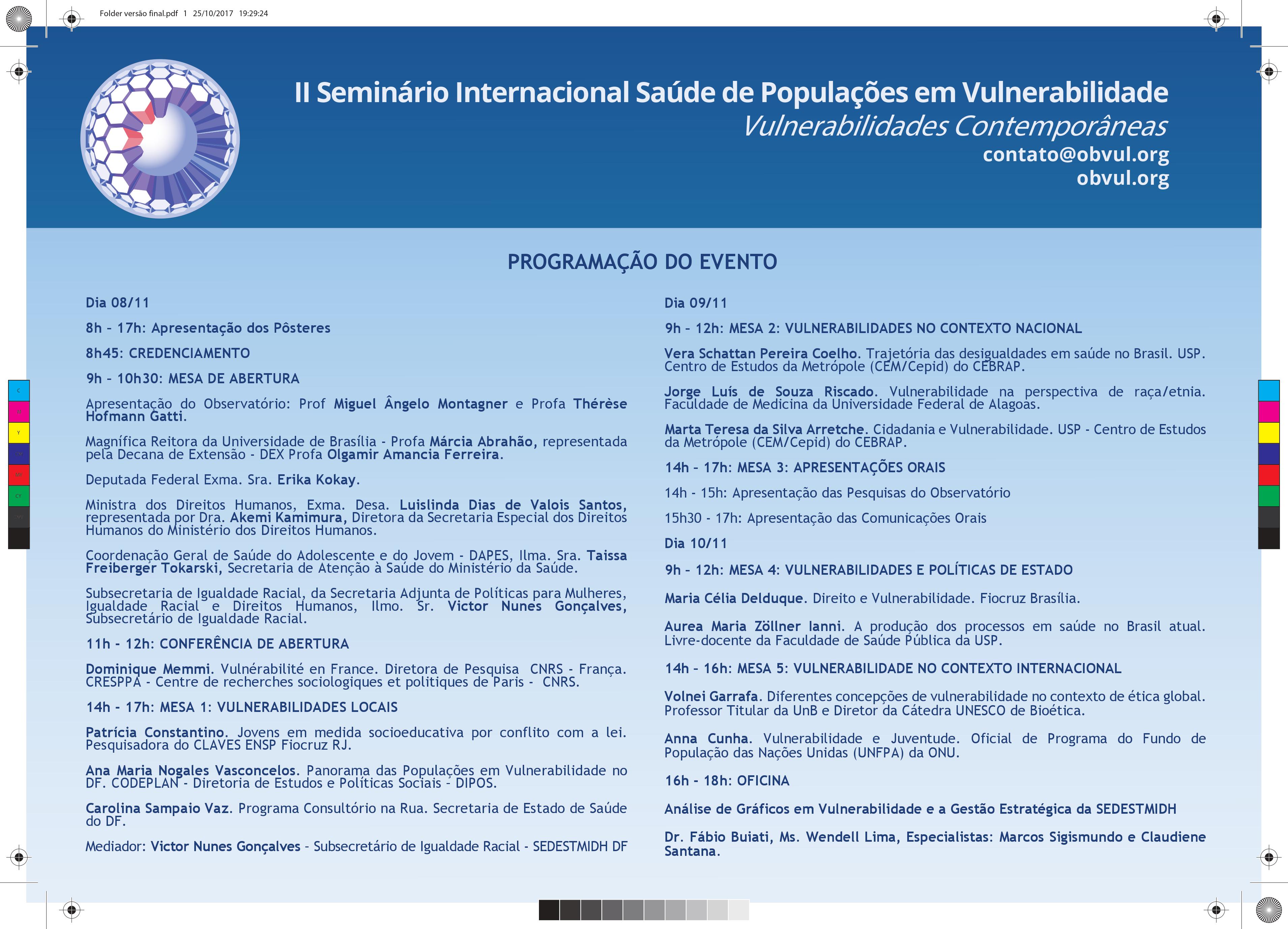 II Seminário Internacional de Saúde de Populações em Vulnerabilidade