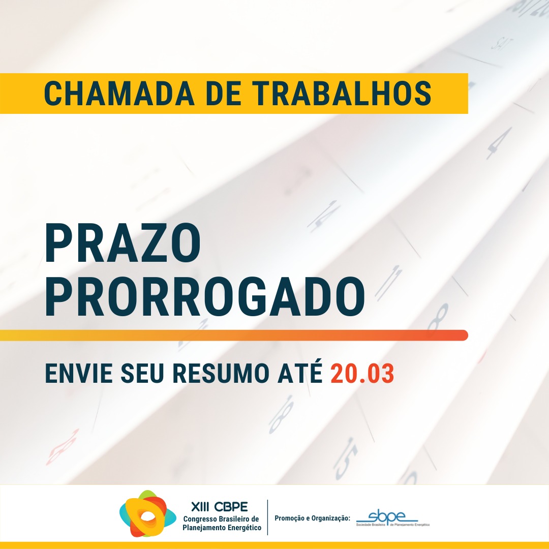 XIII Congresso Brasileiro de Planejamento Energético - XIII CBPE