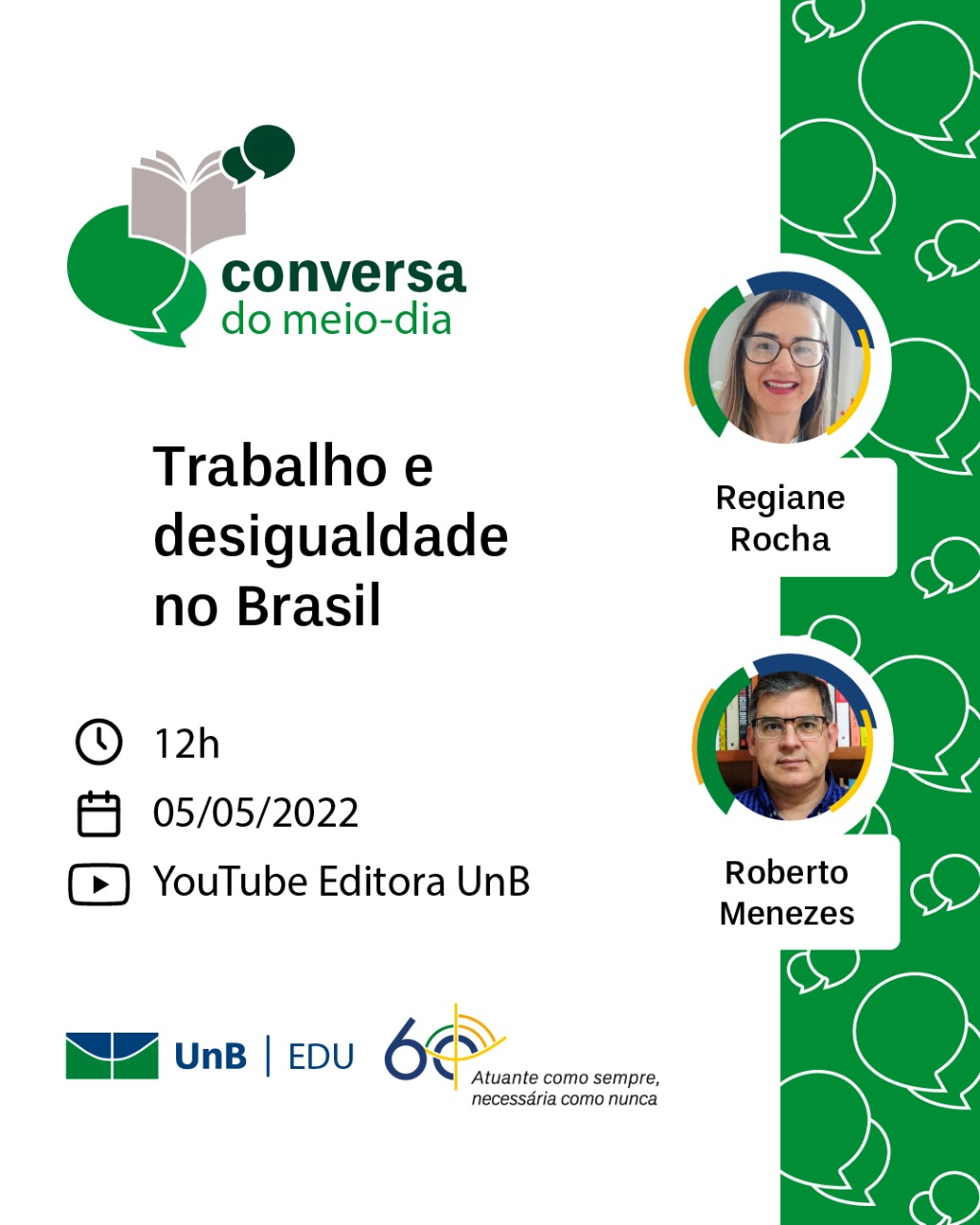 Conversa do Meio-Dia: trabalho e desigualdade no Brasil