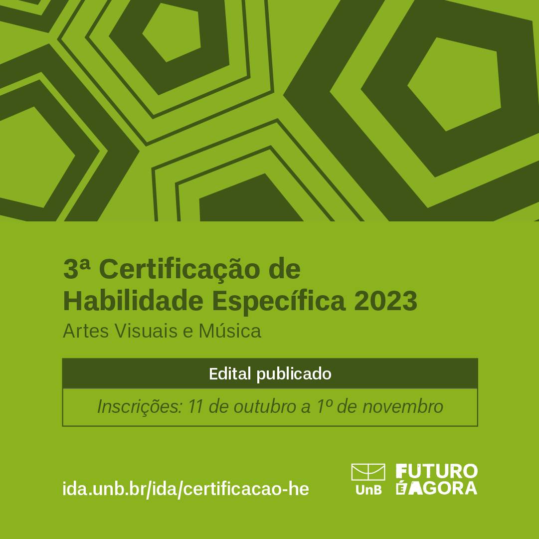 Inscrições para 3ª Certificação de Habilidade Específica de 2023