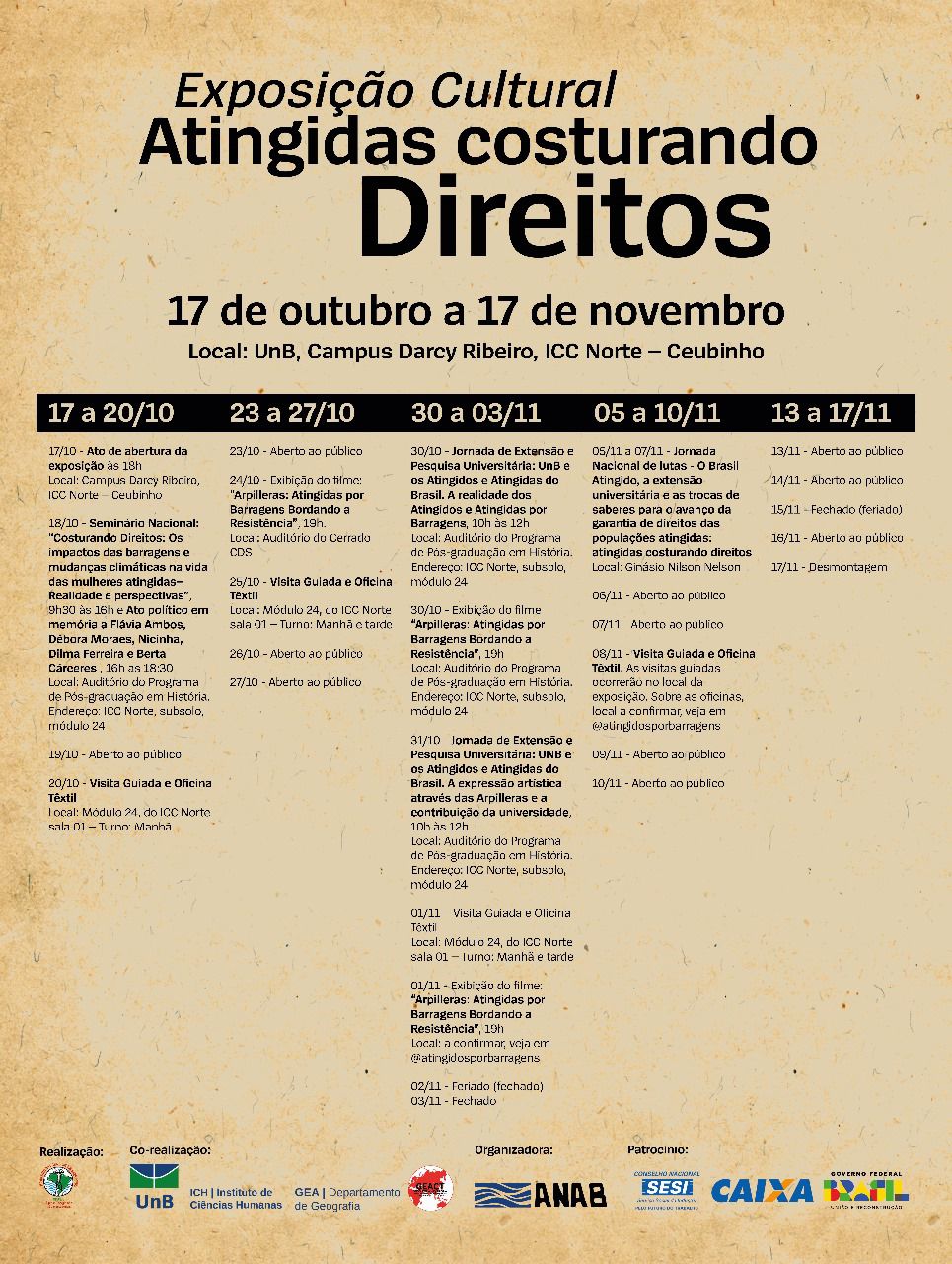 Exposição Cultural Atingidas Costurando Direitos