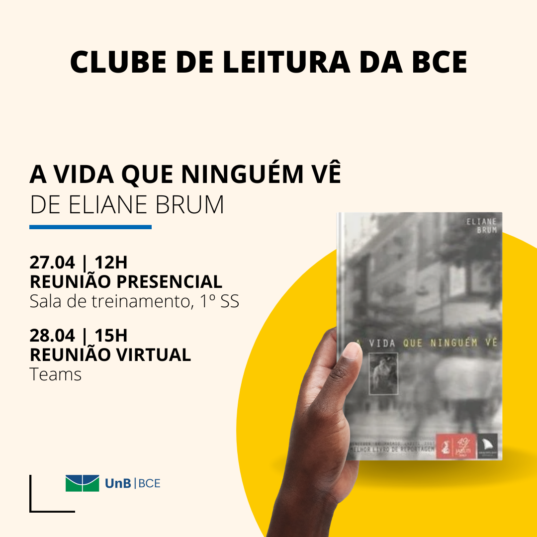 Clube de Leitura da BCE - A vida que ninguém vê