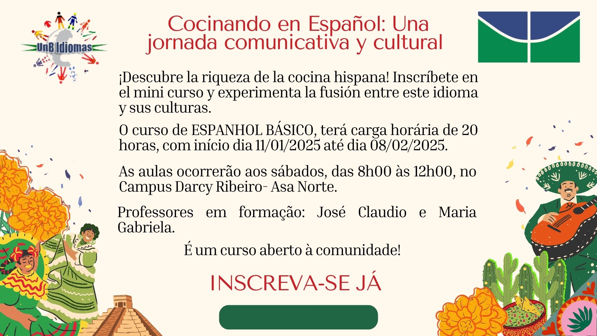 Minicurso UnB Idiomas | Cocinando en español