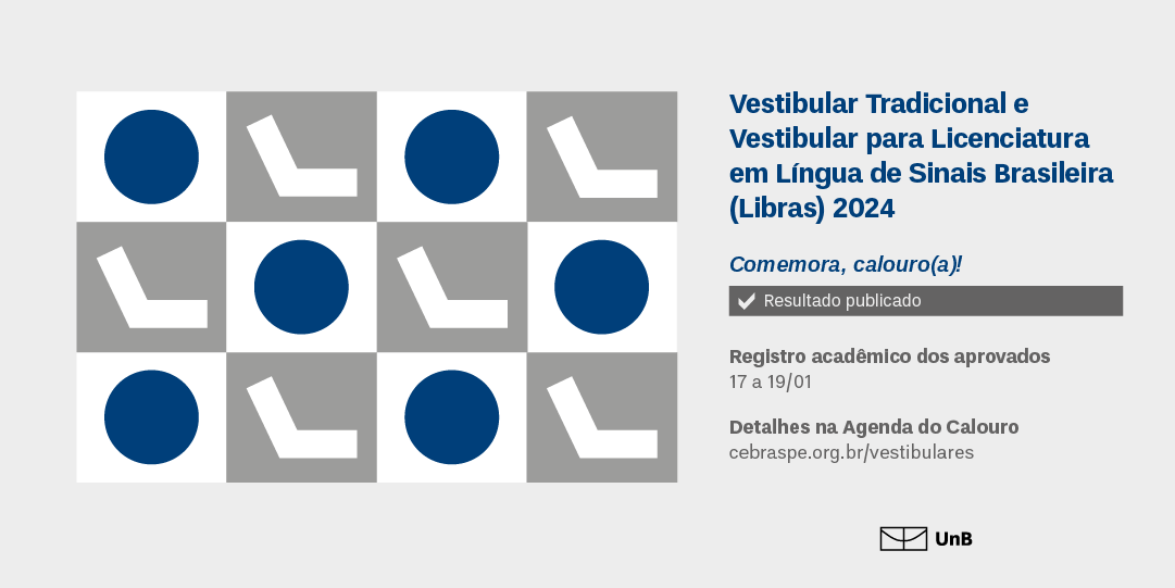 Registro acadêmico 1ª chamada Vestibular 2024