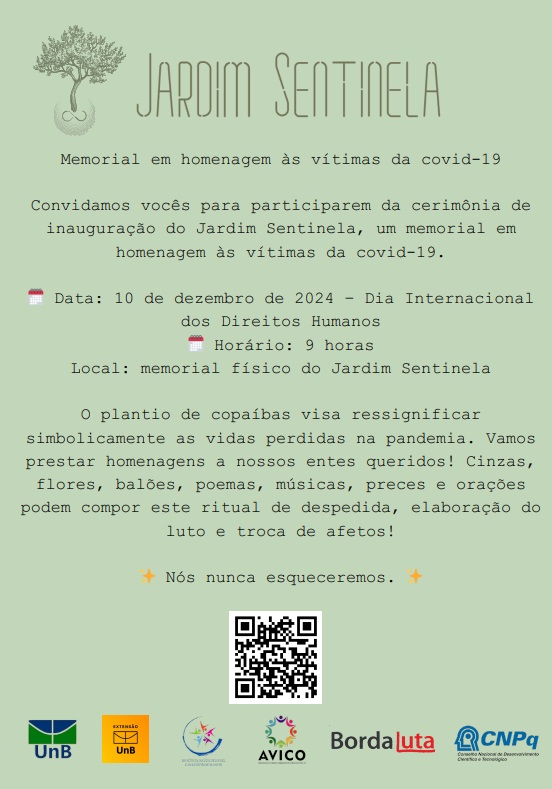 Inauguração | Jardim Sentinela: memorial às vítimas de covid-19