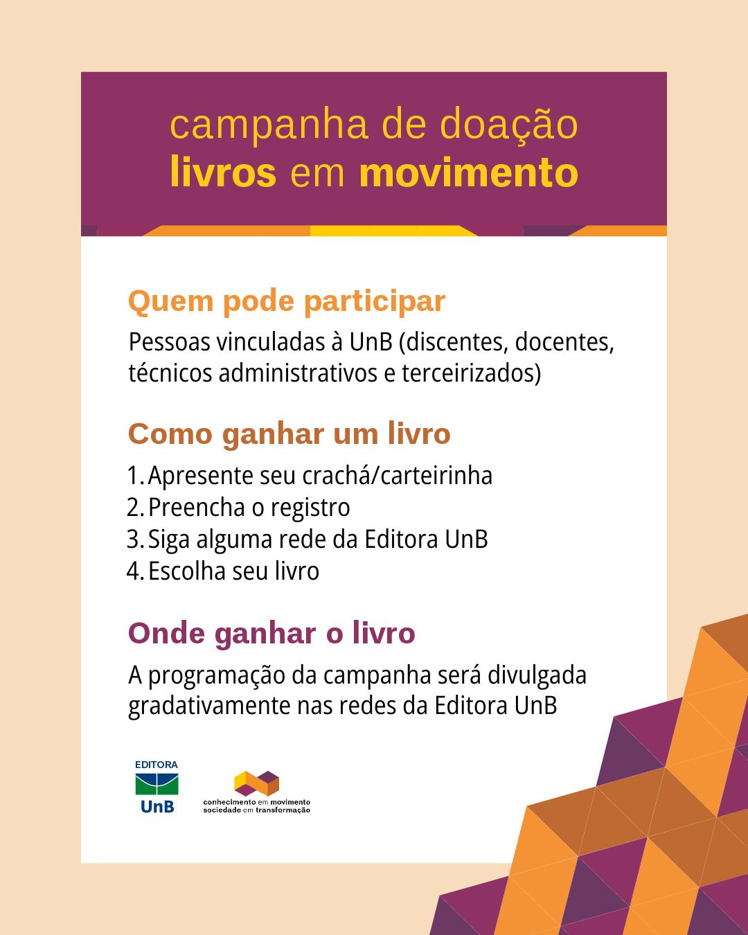 Campanha de Doação Livros em Movimento | Abril
