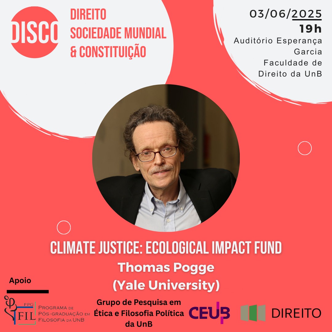 Conferência com Thomas Pogge, da Universidade de Yale