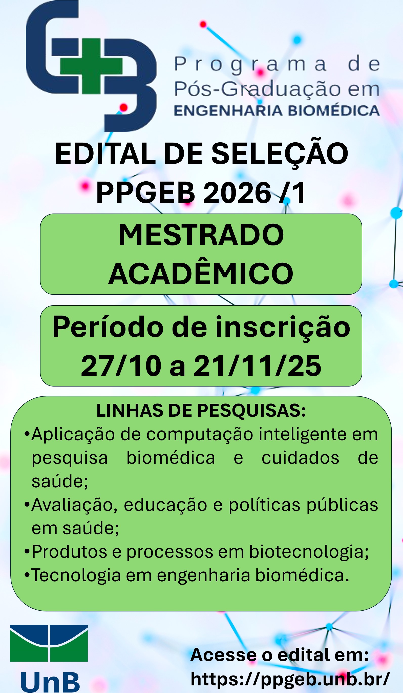 Edital de Seleção PPGEB: mestrado acadêmico 1º/2026