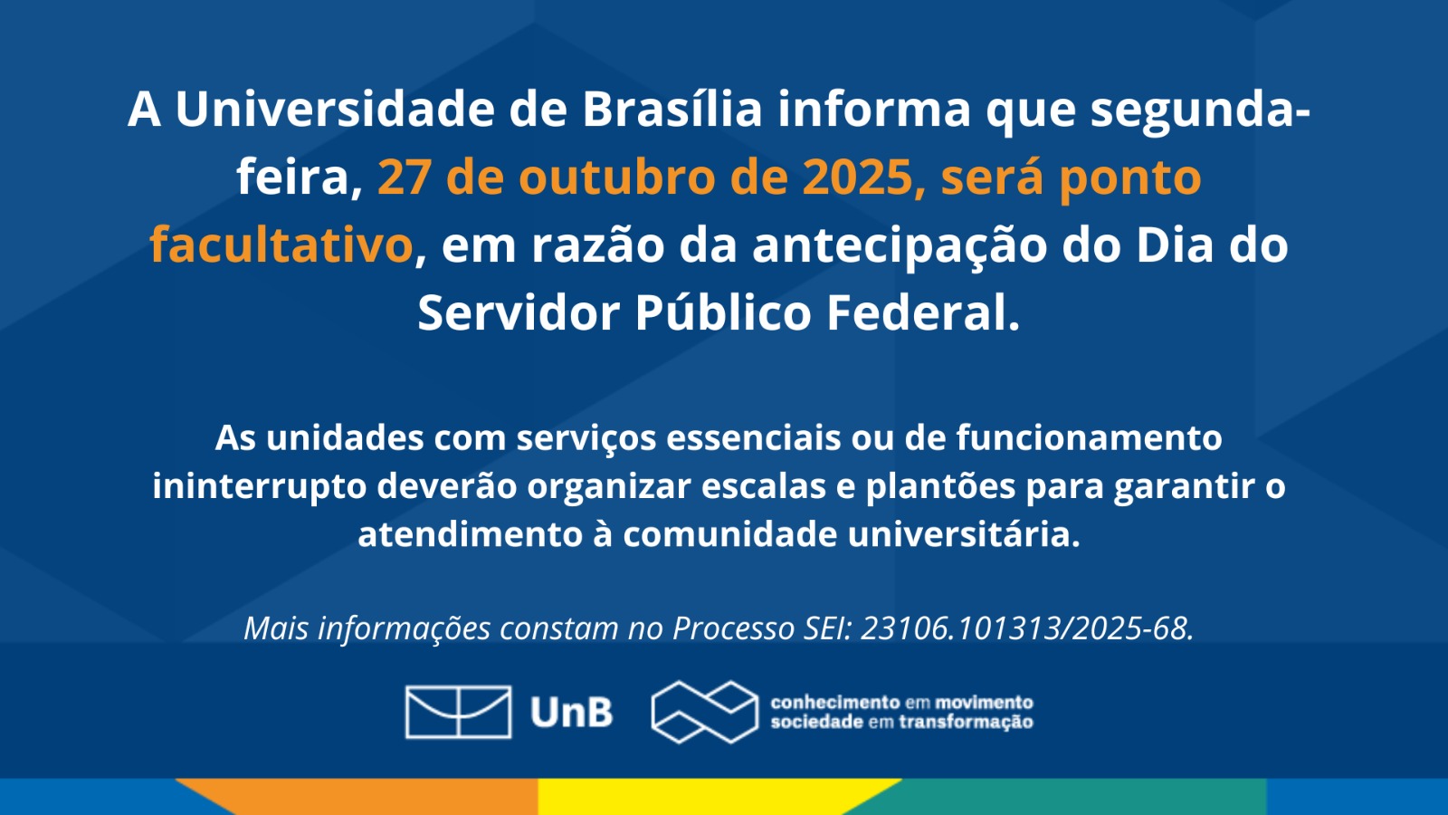 Ponto facultativo | Dia do Servidor Público