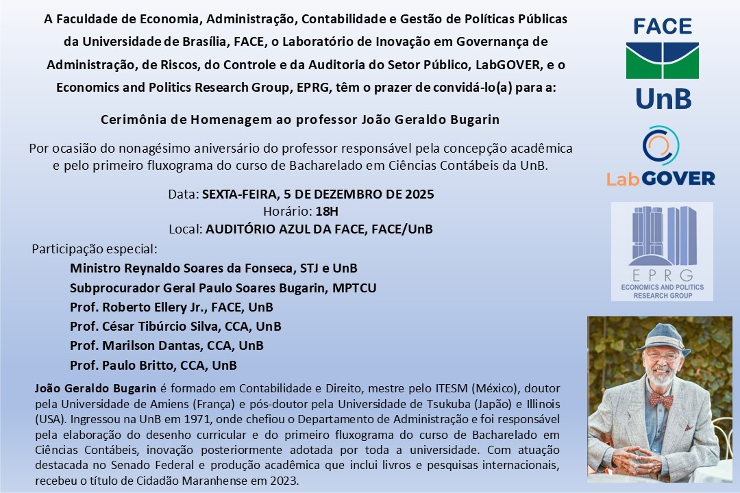 Cerimônia de Homenagem ao professor João Geraldo Bugarin