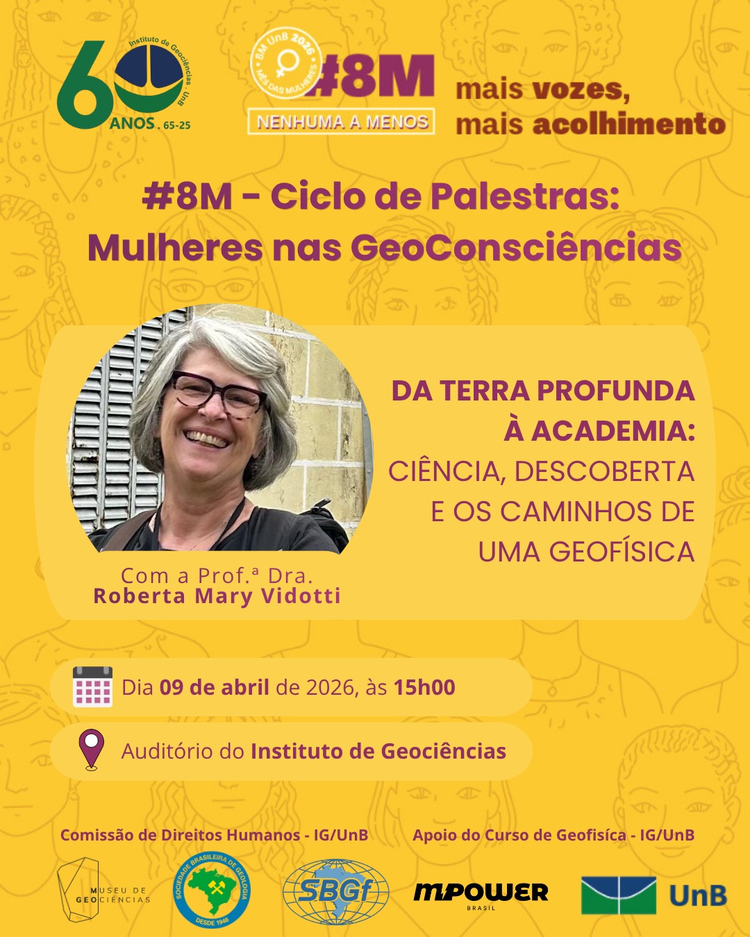 #8M UnB 2026 | Ciclo de Palestras: Mulheres nas GeoConsciências