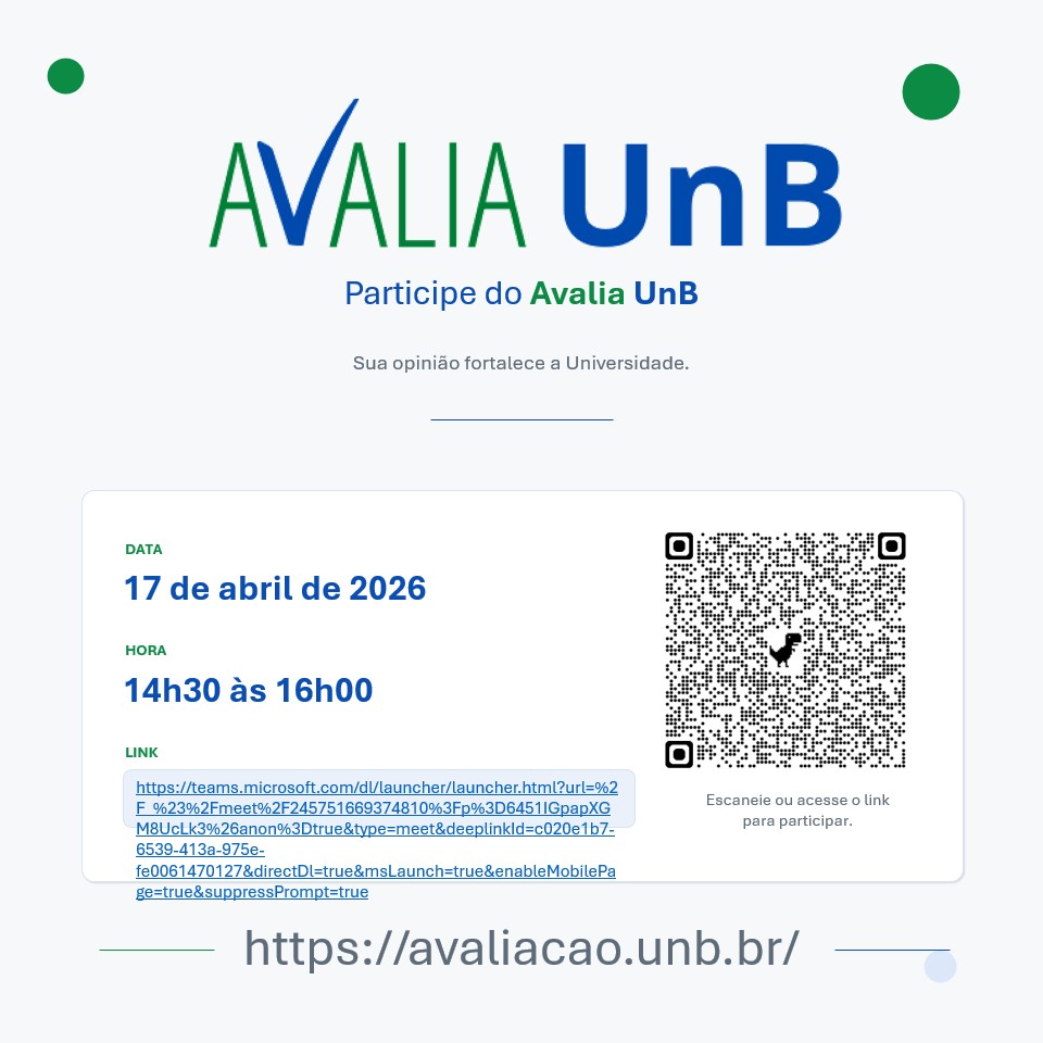Seminário AvaliaUnB 2026 no IB