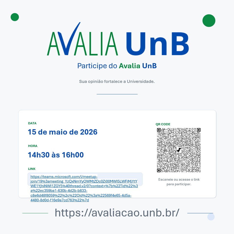 Seminário AvaliaUnB 2026 na FEF