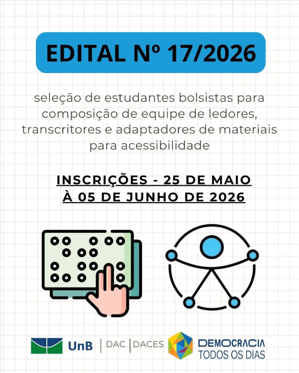 DACES/DAC 17/2026 | Seleção de estudantes