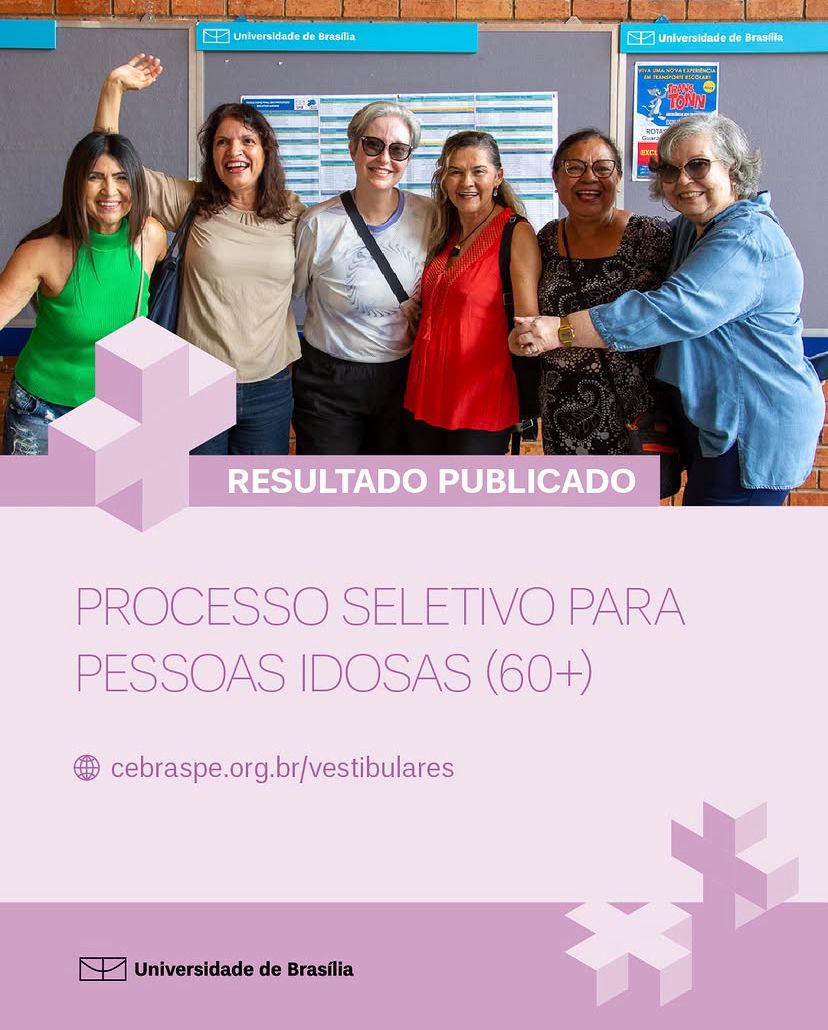 Registro acadêmico 1ª chamada Processo Seletivo UnB 60mais 2º/2026