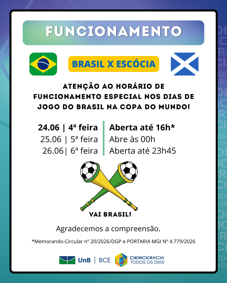 Funcionamento da BCE durante o jogo Escócia X Brasil