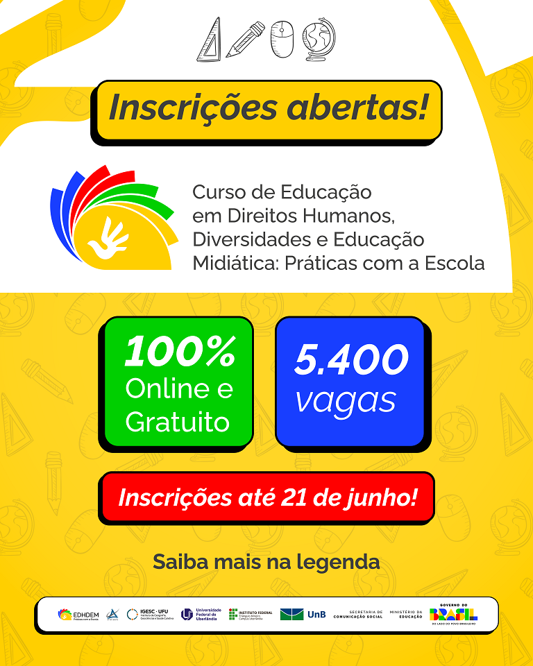 Curso | Aperfeiçoamento em Educação em Direitos Humanos, Diversidades e Educação Midiática