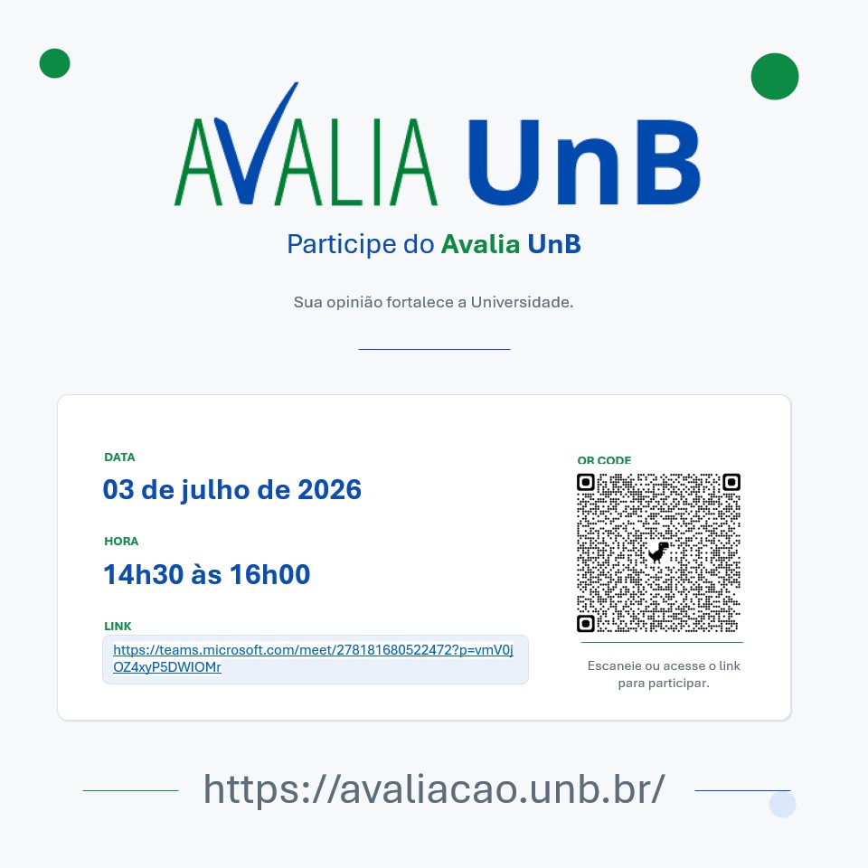 Seminário AvaliaUnB 2026 no ICH 2