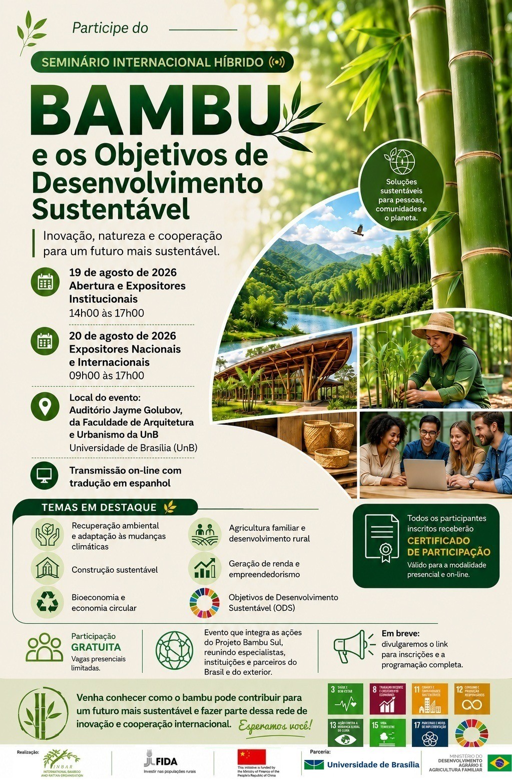 Seminário Internacional: Bambus e os Objetivos do Desenvolvimento Sustentável