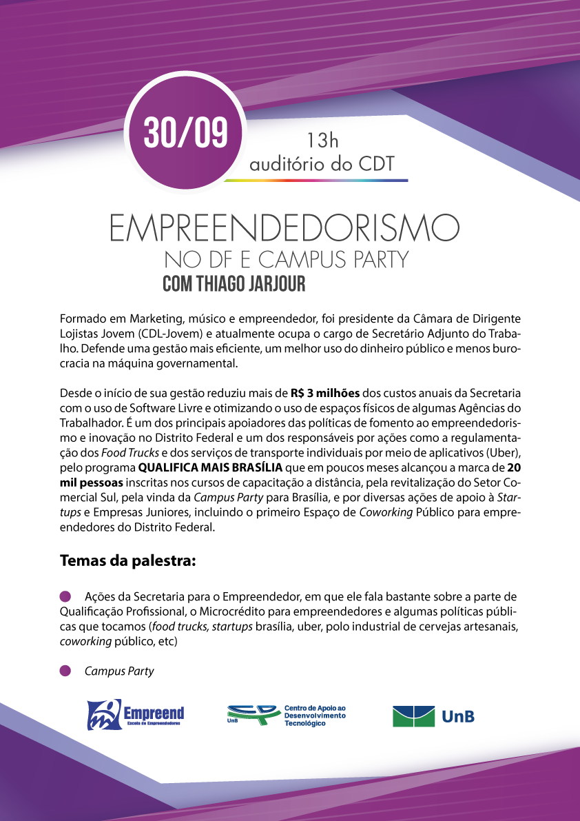 Empreendedorismo no DF e Campus Party