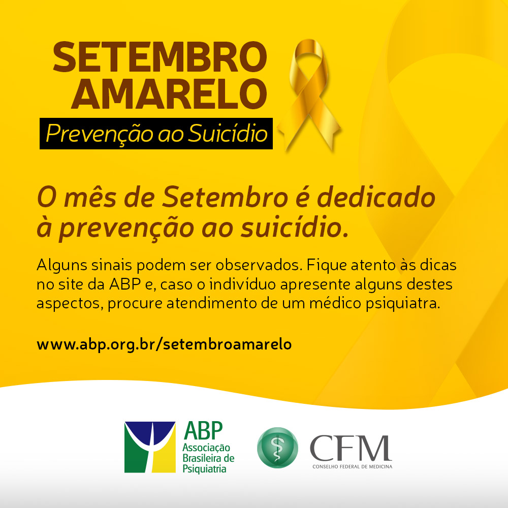 Setembro Amarelo: Fique atento aos sinais de suicídio!