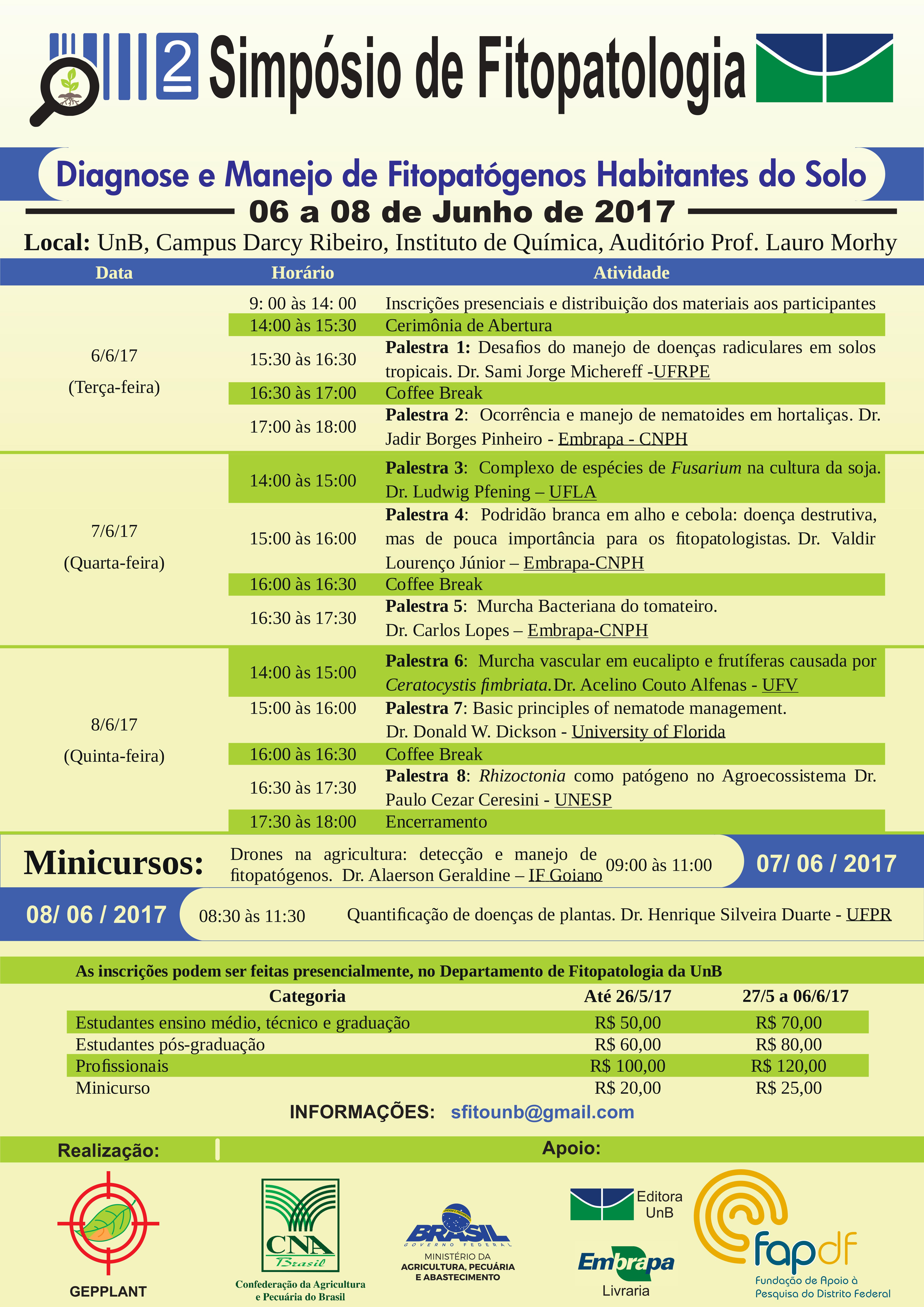 2º Simpósio de Fitopatologia da UnB