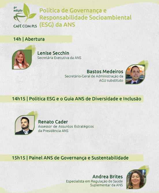 9º Café com PLS - Política de Governança e Responsabilidade Socioambiental (ESG) da ANS