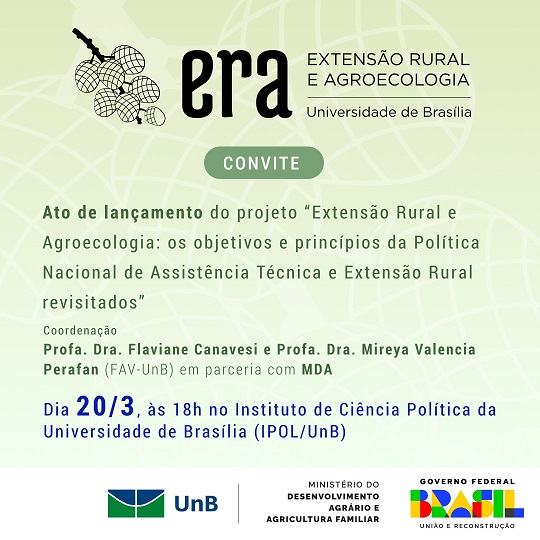Ato de lançamento do projeto "Extensão Rural e Agroecologia"